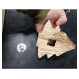 2pk Ceresa Inc Christmas Ornament - Hanging Ornament with Light - Santa Claus Wooden Pendant - Thanksgiving, Birthday, Housewarming, Baby Shower, New Year, Wedding, Christmas Decor