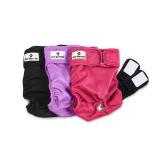 Pet Parents Washable Dog Diapers (3pack) + Extendrs of Durable Doggie Diapers, Premium Dog Diapers Female (Medium, Princess)