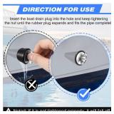 Dunkive 2 Pcs Rubber Winter Plug Applied in Boat Drains for 1/2 Inch to 1 Inch Holes, Long Tapered Rubber Stopper & Stainless Steel Head, Boat Drain Plug for Preventing Leaks and Water Intrusion