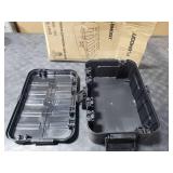 Flemoon Large Outdoor Electrical Box (12.5 x 8.5 x 5 inch), IP54 Waterproof Extension Cord Cover Weatherproof, Protect Outlet, Plug, Socket, Timer, Power Strip, Holiday Light Decoration, Black.