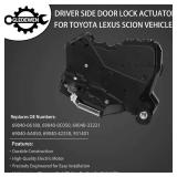 Door Lock Actuator Motor Front Left Driver Side | for Toyota 4Runner Camry Tundra Sequoia, Lexus ES350 GS350 LS460 RX450h, Scion tC xB xD | Replaces# 69040-0C050, 69040-06180, 931-401