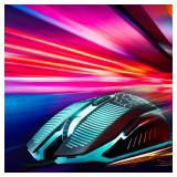 Keyboard and Mouse Gaming LED Wired Combo with Emitting Character Keyboard 4800DPI 2 Side Button USB Mouse Rainbow Backlit Mechanical Feeling Compatible with PC Raspberry Pi Mac Xbox one ps4