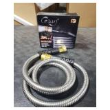 Cesun Metal Garden, Short Connector, Water Lead-in Hose Extension, Extremely Flexible, for Hose Reel/RV/Dehumidifier, Lightweight/Durable/Drinking Water Safe SS Female to Male, 5FT