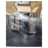 Flour Sifter 3 Cup for Baking, Crank Sifter with Professional Fine Mesh Baking Sifter Flour, One Hand Press Stainless Steel Flower Sifter, Excellent Flour Sieve Baker Dusting for Quick Sifting Omesata