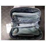 BOYATU Travel Makeup Bags Cosmetic Organizer Bag: 3 Pcs Set Large Capacity Floral Make up Bag with Compartments - Waterproof Leather Lay Flat Toiletry Bags for Women (01-Light Blue)