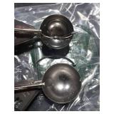 TOP KITCHEN Commercial-Grade Ice Cream Scooper 1.33 oz, 18/8 Stainless Steel Cookie Scoop with Plastic Handle, Portion Control Disher Scoop for Bakeries, Restaurants & Dessert Shops, #24, Red. ONE SCO