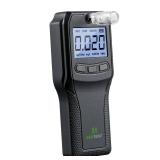 Breathalyzer, Alcohol Tester with Fuel Cell Sensor, Police-Grade Alcohol Breathalyzer Tester for Home Health Use, with 10 Mouthpieces (Black)