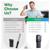 Breathalyzer, Alcohol Tester with Fuel Cell Sensor, Police-Grade Alcohol Breathalyzer Tester for Home Health Use, with 10 Mouthpieces (Black)