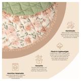 Crane Baby Activity Mat, Baby Play Mat for Boys and Girls, Pink Floral, 40 x 40, Baby Must Haves, Infant Play Mat, Tummy Time Baby Floor Mat, Kids Play Mat, Tummy Time Mat, Baby Girl Play Mat