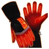 Rabbitroom Women Heated Gloves Winter Waterproof Touchscreen Electric Hand Warmers Rechargeable Insulated Ski USB Men Gloves Perfect for Freezer Work Cycling Walking Running Outdoor Activities(M Size)