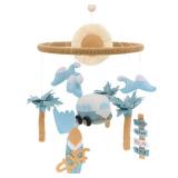 Gueiddi Surf Mobile for Crib Handmade Felt Nursery Decor Crib Mobile surf for Bassinet Baby Shower Newborn Baby Gift Beach Nursery Decor (Surf and Beach)