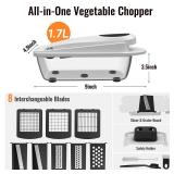 8 Blade All-in-1 Vegetable Chopper Mandoline Slicer with Container, Food Chopper, Onion Chopper, Veggie Cutter for Salad, Kitchen Gadgets Accessories Essentials, White