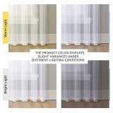 NICETOWN White Sheer Curtains 84 inches Long - Home Decoration Grommet Airy & Lightweight Elegant Window Treatments with Light Filtering for Bedroom/Living Room (2 Panels, W54 x L84)