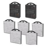 GOZILLA Aquarium Filter Cartridges,Fish Tank Filters Accessories Set,Turtle Tank Filter Replacement Includes 5 Filter Cartridges and 2 Filter Boxes.Only Suit for GZ-107 Low Water Level Tank Filter.