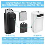 GOZILLA Aquarium Filter Cartridges,Fish Tank Filters Accessories Set,Turtle Tank Filter Replacement Includes 5 Filter Cartridges and 2 Filter Boxes.Only Suit for GZ-107 Low Water Level Tank Filter.