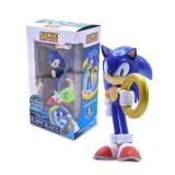 Just Toys LLC Buildable Sonic The Hedgehog [Sonic] Figure 4in Collectible Toy, Interchangeable Arms & Accessories, Ages 6+ (Knuckles, Sonic, Knuckles, Amy Rose, and Shadow)