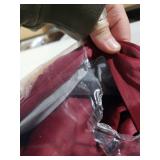 XWZO 100% Blackout Window Curtains with Tiebacks - Thermal Insulated and Noise Reduction Window Treatment with Black Liner for Bedroom/Living Room, Rod Pocket/Back Tab, Burgundy, W52 x L45, Set of 2