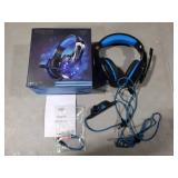 BENGOO G9000 Stereo Gaming Headset for PS4 PC Xbox One PS5 Controller, Noise Cancelling Over Ear Headphones with Mic, LED Light, 7.1 Surround Sound, Soft Memory Earmuffs for Nintendo Xbox Series X|S