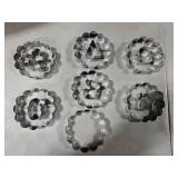 Teenyyou 7 Pcs 4 Inches Large Christmas Linzer Cookie Cutters, Stainless Steel Cookie Cutters Set, Twice The Size, Hollow Linzer Mold(Snowman, Santa Claus, Tree, Reindeer, Gingerbread Man, Cottage)