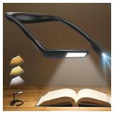 Neck Reading Light Book Lovers Gifts, Rechargeable 2000mAh 10-80Hrs Eye-friendly Wide Lamp Book Light, Birthday Christmas Stocking Stuffers for Men Women Readers, Camping Knitting Crochet Accessories