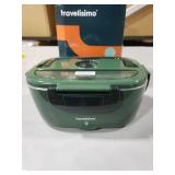 TRAVELISIMO Electric Lunch Box for Adults 100W Heated Lunch Box For Men 1.5L Stainless Steel Portable Food Warmer, 12/24/110V Electric Food Warmers for Travel & Work Loncheras Para Hombres de Trabajo