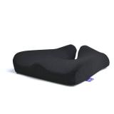 Cushion Lab Patented Pressure Relief Seat Cushion for Long Sitting Hours on Office & Home Chair - Extra-Dense Memory Foam for Soft Support. Car Pad for Hip, Tailbone, Coccyx, Sciatica - Black