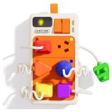 Aprilwolf 9 PCS Sensory Plug Outlet for Toddlers 2-3, Power Strip Montessori Toys for 18+ Months, Busy Board with Light & Sounds, Airplane Car Travel Toys Gift for Baby