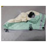 FUAMEY Dog Coat for Large Dogs,Waterproof Dog Winter Jacket with Harness Built in Puppy Cold Weather Coats Reflective Pet Vest with Zipper Warm Fleece Dogs Snowsuit Windproof Mint Green L