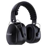 ProCase Ear Hearing Protection Ear Muffs NRR 32dB, Noise Cancelling Safety Headphones for Adults/Teen, Autism Sensory Sound Proof Earmuffs for Shooting/Hunting Gun Range, Mowing Construction -Black