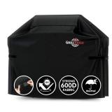 GrillTough Heavy Duty BBQ Grill Cover for Outdoor Grill, 64 Inch Waterproof, Weather Resistant, UV & Fade Resistant with Adjustable Straps Gas Grill Cover for Weber, Genesis, Charbroil, etc. Black