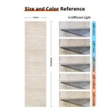 Art&Tuft Washable Runner Rug - 2x8 Runner Rug Non-Slip, Soft Low Pile Rug Runners for Hallways, Entryway, Bedroom, Living Room, Beige