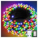 1000 LED String Lights Outdoor, 328FT Multicolor Christmas Lights for Outside with Remote, Timer Memory Function, 8 Modes Waterproof Fairy Lights Plug in, for Xmas Tree Bedroom Patio Party