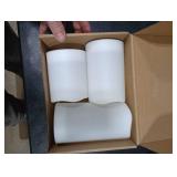 NURADA Large Outdoor Solar Powered Candles - Flameless Pillar Waterproof Rechargeable Candle Set, White Resin, LED Light,Rechargeable Solar Battery Included, for Patio Decor, 3.25x45 6