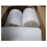 NURADA Large Outdoor Solar Powered Candles - Flameless Pillar Waterproof Rechargeable Candle Set, White Resin, LED Light,Rechargeable Solar Battery Included, for Patio Decor, 3.25x45 6