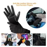 HOLDINA Winter Gloves Women with Touchscreen Fingers, Water-Resistant Gloves,Warm Fleece Lined Gloves for Driving Cycling - M
