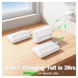 VOLISUN Motion Sensor Stair Light Rechargeable 4 Pack, Night Lights 3 Modes & 3 Color Temperatures, Magnetic Rechargeable Stick-On Lights for Stairs, Hallway, Cabinet(White)