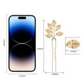 Bride Hair Accessories, Vintage Gold Leaf Hair Pins, Bridesmaid Headpiece for Wedding Hair Pins, Bride and Bridesmaid Hairstyle Accessories