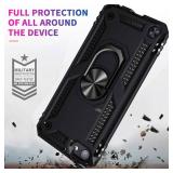 ULAK Compatible with iPod Touch 7/6/5 Case with 2 HD Screen Protectors, Hybrid Rugged Shockproof Cover with Built-in Kickstand for iPod Touch 7th/6th/5th Generation (Black)
