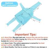 Baby Bath Support Mesh Pad Newborn Bath Tub Seat Net Non-Slip Baby Tub Mat Floating Bathtub Seat Cushion Adjustable Pillow for Bathing Cushion Pad Mat for 0-3 Years Old (No Bathtub)