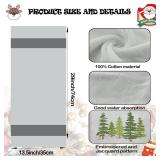 2 Pack Christmas tree Hand Towels 100% Cotton Jacquard snowflake Embroidered Pine Trees holiday Kitchen dish Towels Retro Neutral Beige Bathroom Towels Set gift Seasonal Xmas Winter Bathroom Decor