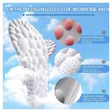 DWTWLE 4D Cloud Insoles for Men and Women, Memory Foam Cloud Insoles Super Soft Anti-Fatigue, Shock Absorption, Relieve Foot Pain, (Gray, Men: US 7-11)