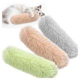 SINROBO Cat Toys, Catnip Toys Natural Pillows Toys, Durable Cat Toys for Indoor Cats (Green Orange Grey, 1)