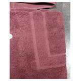 GLAMBURG Premium Cotton 20x32 inch 2-Pack Bath Mats - 100% Ringspun Cotton - Luxury Hotel & Spa Quality - 800 GSM - Durable Soft Highly Absorbent - Machine Washable - Burgundy