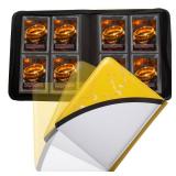 Toploader Card Binder,4 Pocket(3x 4) Holds 112+ Toploaders Double-Sided Pockets for MTG Card Binder, Sports Cards(Yellow)