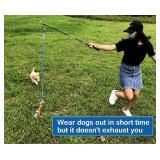 Interactive Flirt Pole Toy for Dogs Chase and Tug of War,Durable Teaser Wand with Pet Fleece Rope Tether Lure Toy to Outdoor Exercise & Training for Small Medium Large Dogs (Blue/Red, POLE-35 inches)