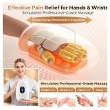 Hand Massager with Heat and Compression, 4000mAh Rechargeable Battery Soothing Kneading & Stretching, Palm, Finger & Wrist Massage, 6 Modes & 6 Intensities, Gifts for Women Men Relaxation at Office