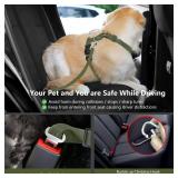 VavoPaw Dog Seat Belt Harness for Car, Dog Car Harness Adjustable Mesh Breathable & Dogs Seatbelt Safety Tether with Elastic Bungee for Small Medium Large Pets(Army Green, M)