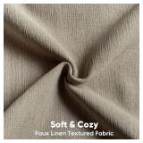 FUTEI Coffee Chenille Decorative Throw Pillow Covers 18x18 Inch Set of 2,Soft Cozy Faux Linen Textured Cushion Case,Farmhouse Home Decor for Couch Living Room