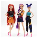 DEAXLife Demon Hunters Toys Action Dolls Set, 11.5-inch Poseable Dolls with Movable Joints, 3-Pack Collectible Model Toys for Fans and Kids Game Gift
