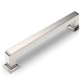 Amerdeco Brushed Satin Nickel Cabinet Pulls 5 Inch(128MM) Hole Centers Kitchen Cabinet Handles Cabinet Hardware Kitchen Handles for Cabinets Cupboard Handles Drawer Pulls ZH0019